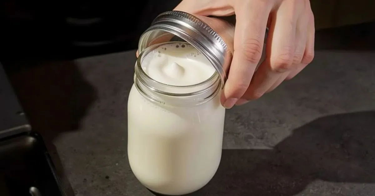 Homemade coffee milk foam